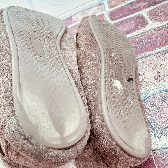 Moccassin Slippers Women Size 7‎ Suede w/ Sherpa Lined Booties Tan Ankle Booties - Picture 8 of 13